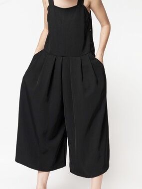 Rachel Comey costello linen jumpsuit boxy black cotton la garconne 2 XS S O/S